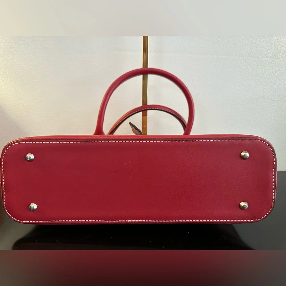 Burberry Red Nova Canvas and Leather Handbag - Picture 7 of 8